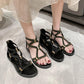 Women's Fashion Simple Zipper Roman Sandals