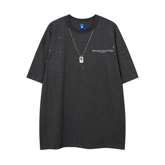 Starry Chain Decoration Short Sleeve Men