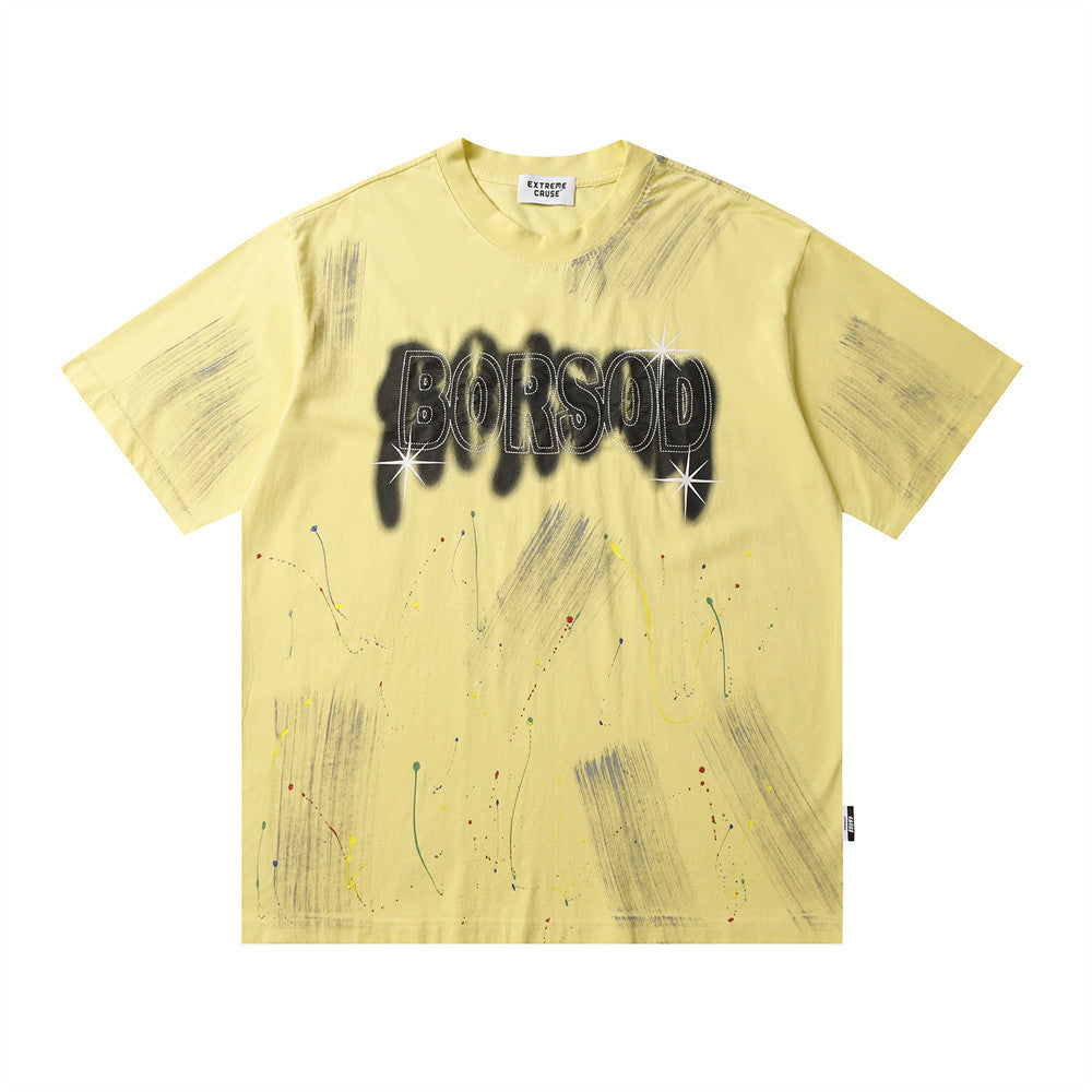 Paint Splash Short-sleeved T-shirt For Men