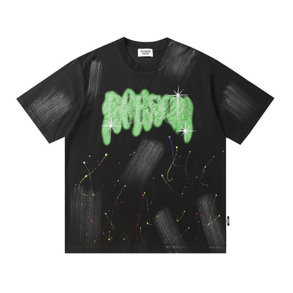 Paint Splash Short-sleeved T-shirt For Men