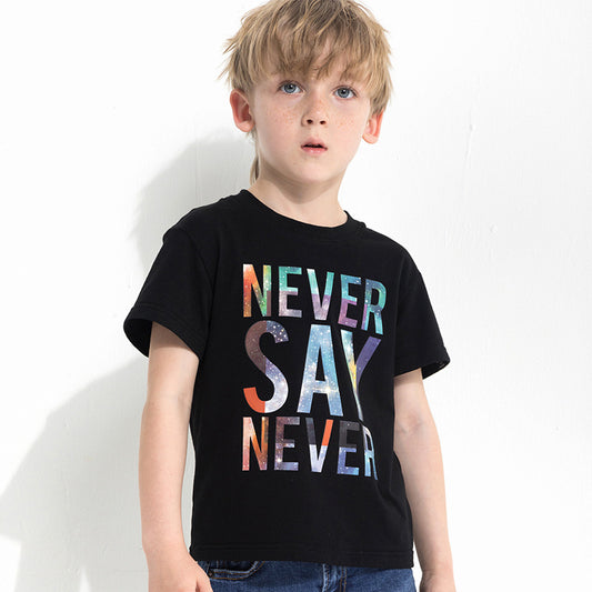 T-shirt imprimé lettre pour enfants