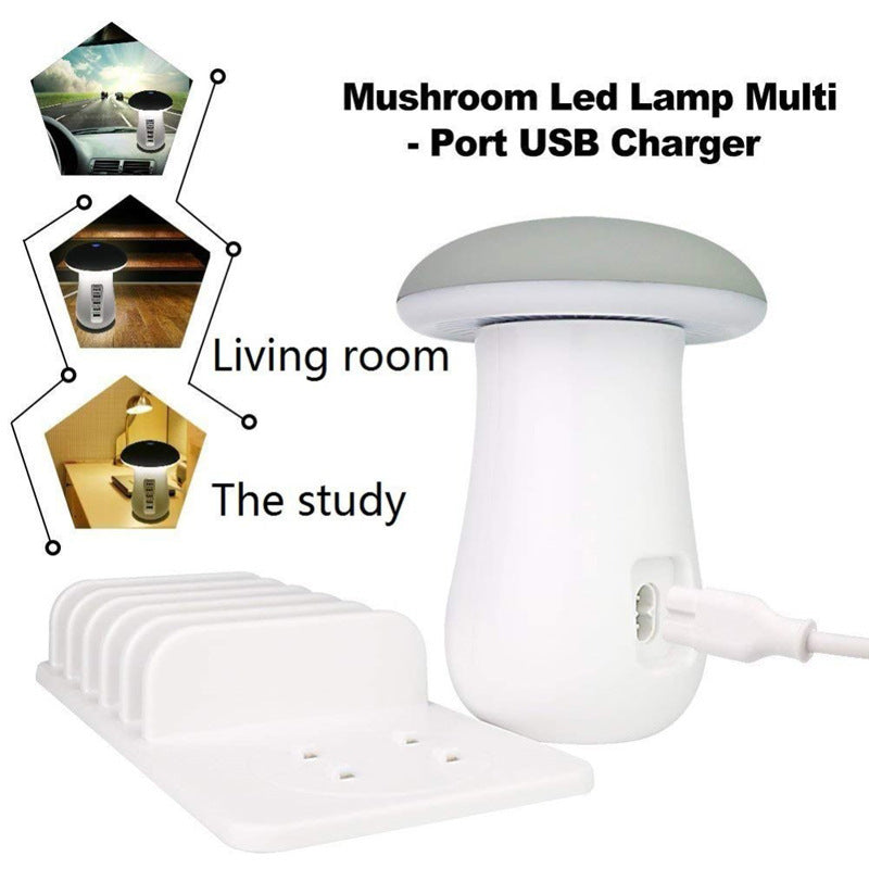 Champignon Lampe LED Support de Lampe USB Chargeur