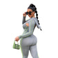 Women's Fashion Casual Sports Solid Color Spring New Two-Piece Hooded Suit