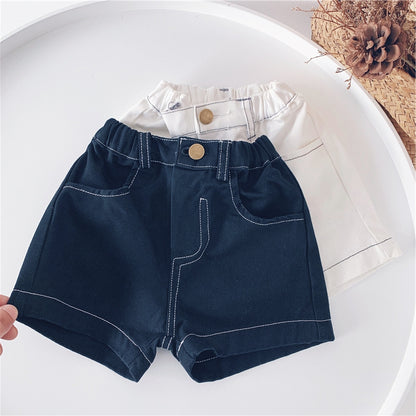 Vêtements pour enfants Printemps Et D'été Garçons Et Filles Jeans New Hot Pantalon Enfants Occasionnels Cinq-Point Pantalon Bébé Pantalon