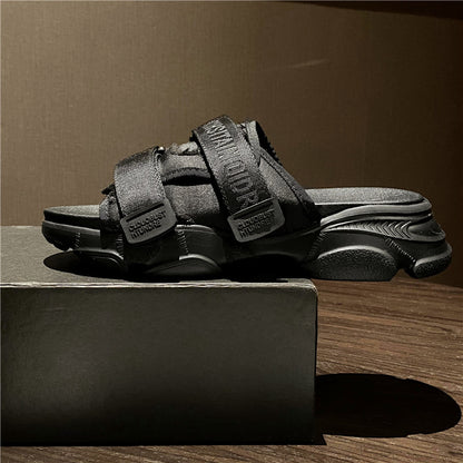 Baotou Sandales Femmes 2021 Nouveau Velcro de Sport à semelles Épaisses Sport Style D Accueil Sandales Femme Chaussures D'été