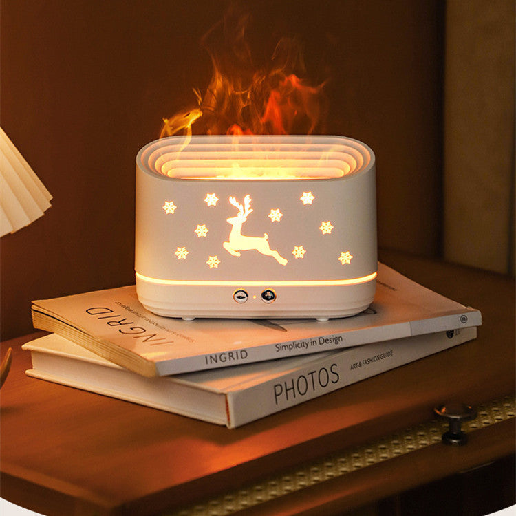 Elk Flamme Humidificateur Diffuseur Muet Ménage Atmosphère Lampe De Noël Décorations pour La Maison