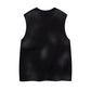 Distressed Dirty Spray Painting Vest For Men And Women