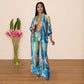 Women's Silk-like Printed Wide-leg Pants Two-piece Set