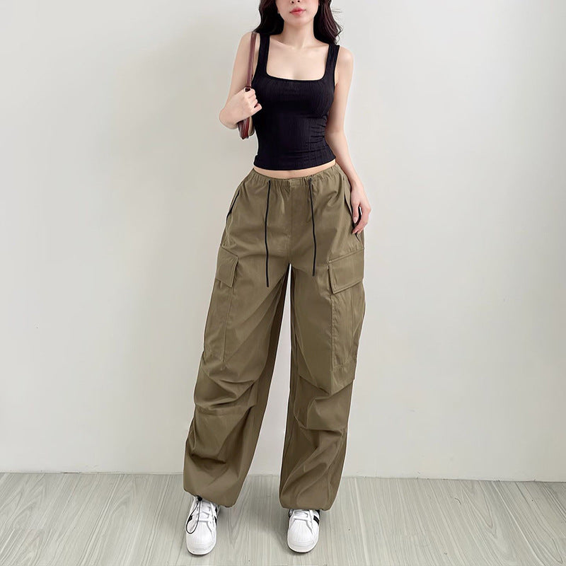 Autumn Women's Casual Functional Pocket Overalls Trousers