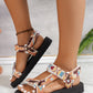 Summer New Thick Bottom Color Matching Velcro European And American Famous Ethnic Style Beach Sandals