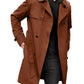 Men's Double-breasted Long-sleeved Lapel Cooked Coat