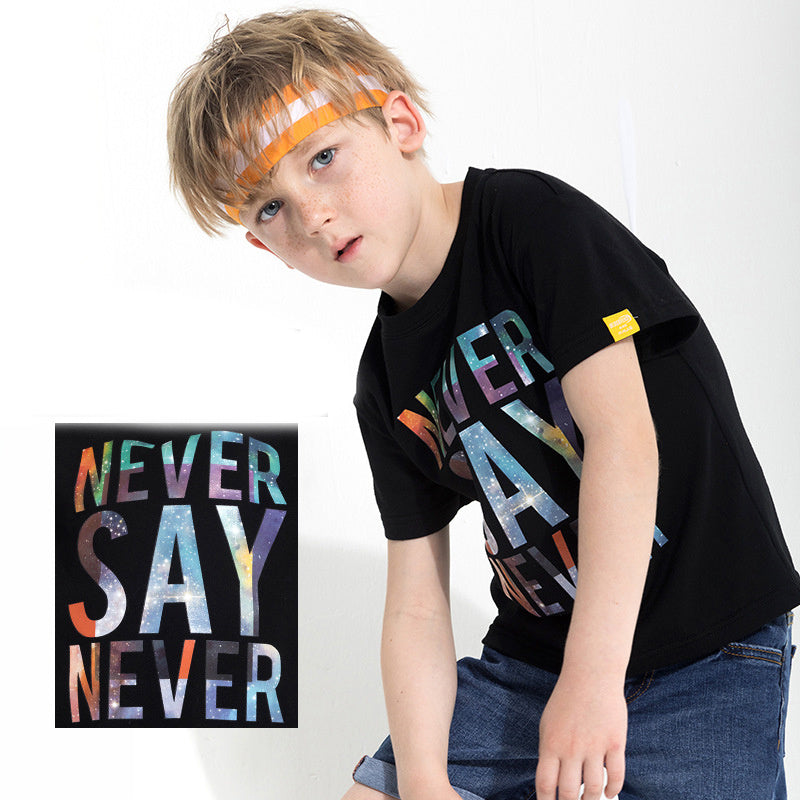 T-shirt imprimé lettre pour enfants