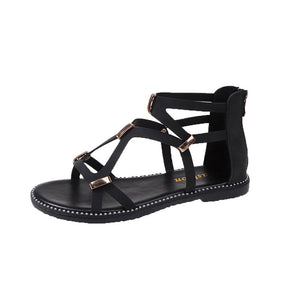 Women's Fashion Simple Zipper Roman Sandals