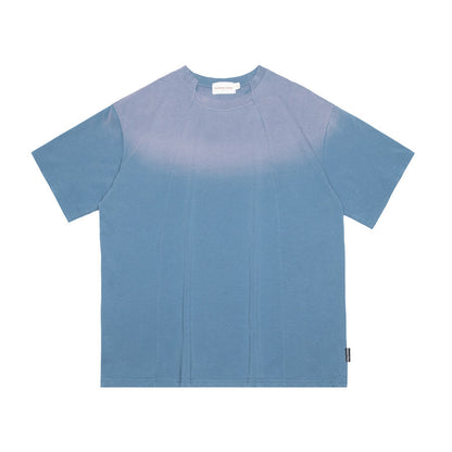 Tie-dye Gradient Wash Short-sleeved T-shirt For Men