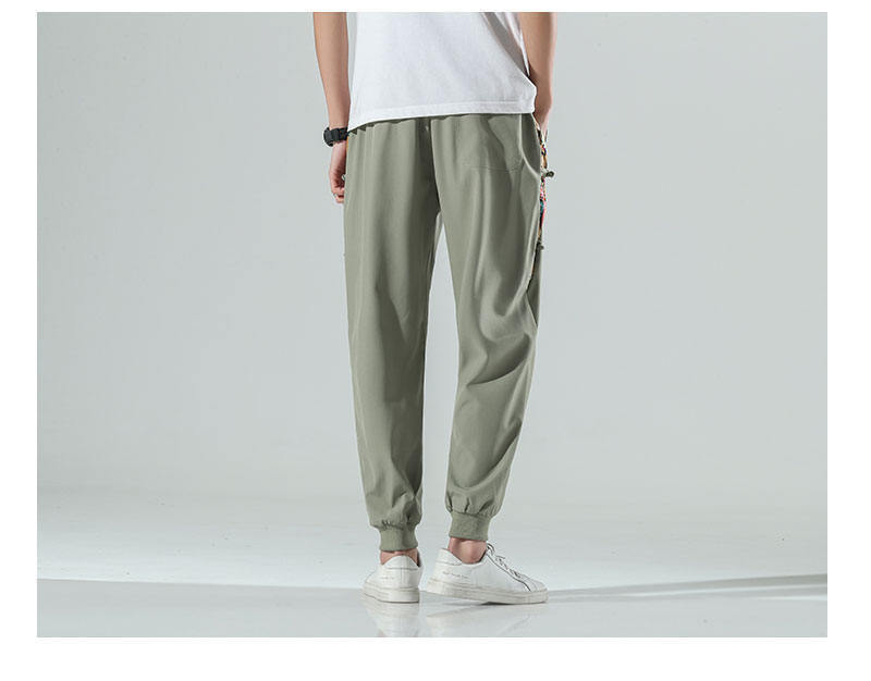 Pantalon décontracté tendance de style chinois, grande taille