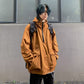 Top Hooded Jacket Loose Half Zip Windbreaker Workwear