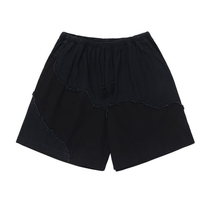 Men's Irregular Stitching Edging Loose Shorts