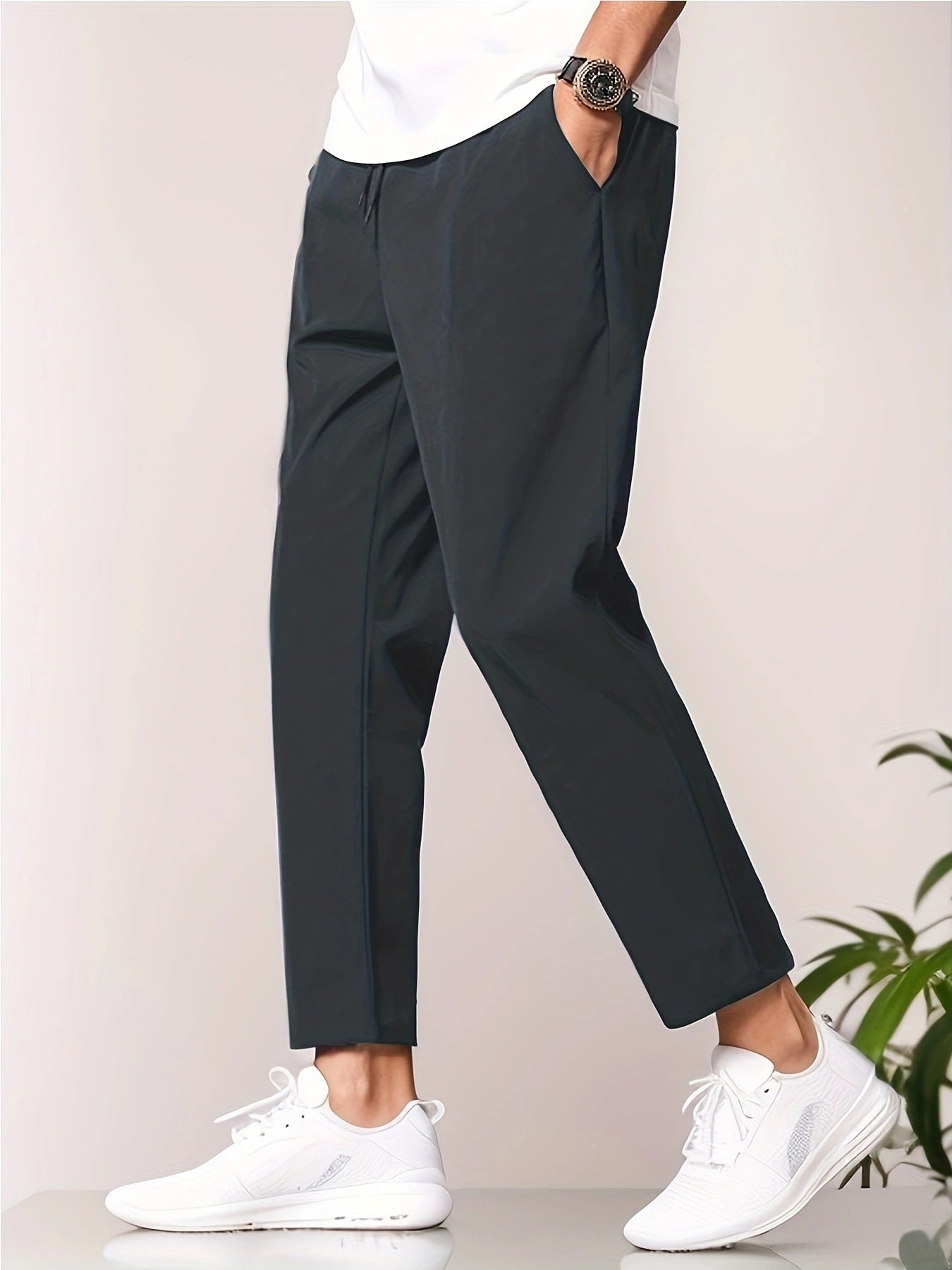 Autumn Leisure Slim-fitting Ankle Length Trousers