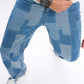 Jeans élastiques de marque Patch Stitch pour hommes