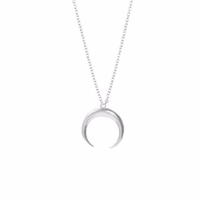 Nouveaux bijoux de mode Croissant cornes lune pendentif collier cadeau pour les femmes fille