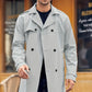 Men's Double-breasted Long-sleeved Lapel Cooked Coat