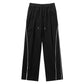 Black And White Striped Pants Men's Summer Loose Wide Leg