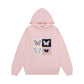 Butterfly Patch Embroidered Hoodie Men