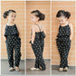 Mode D'été Enfants Filles Vêtements Définit Coton Sans Manches Polka Dot Sangle Filles Salopette Ensembles de Vêtements Tenues Enfants Costumes