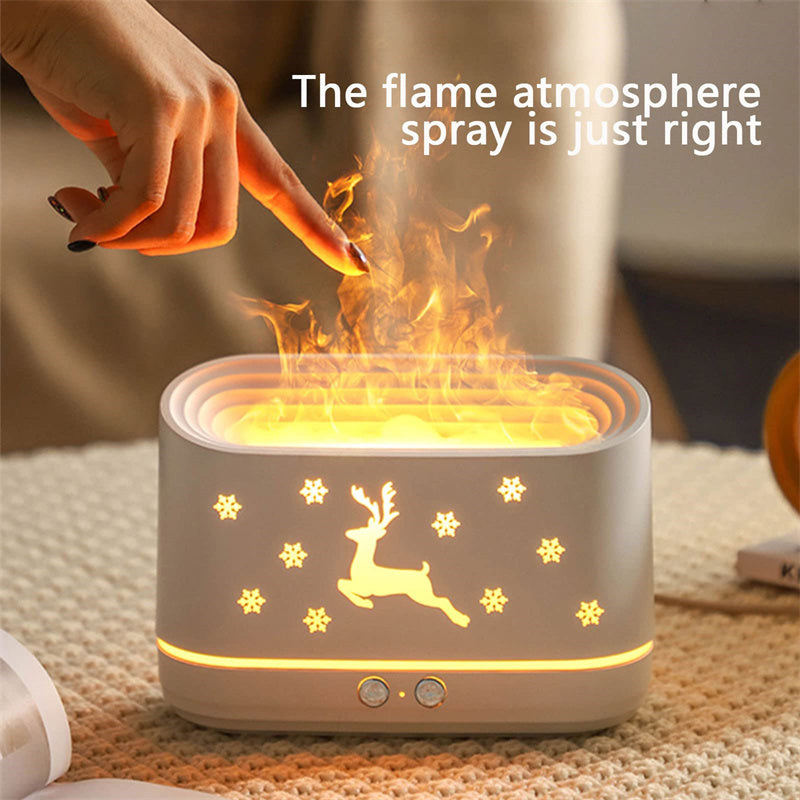 Elk Flamme Humidificateur Diffuseur Muet Ménage Atmosphère Lampe De Noël Décorations pour La Maison