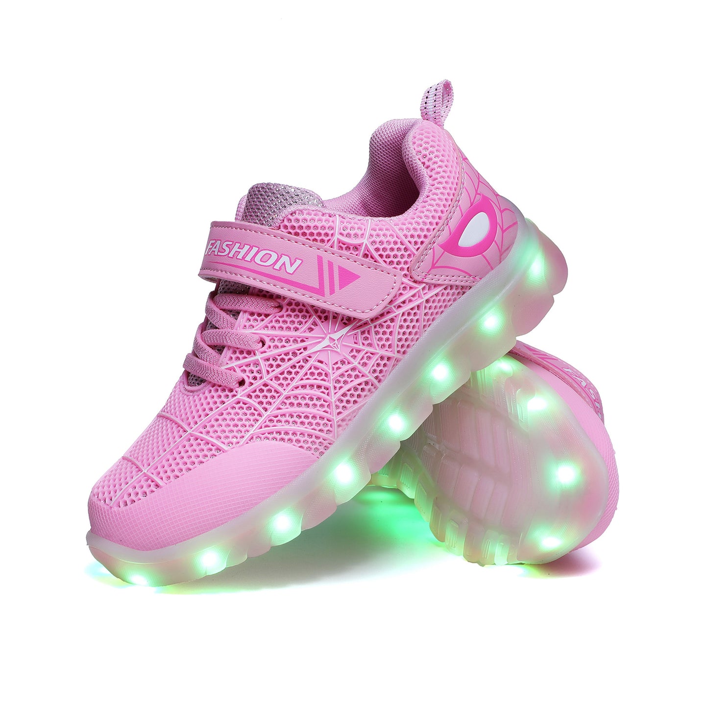 Taille 26-37 Enfants Led USB Recharge Rougeoyant Chaussures Enfants de Crochet Boucle