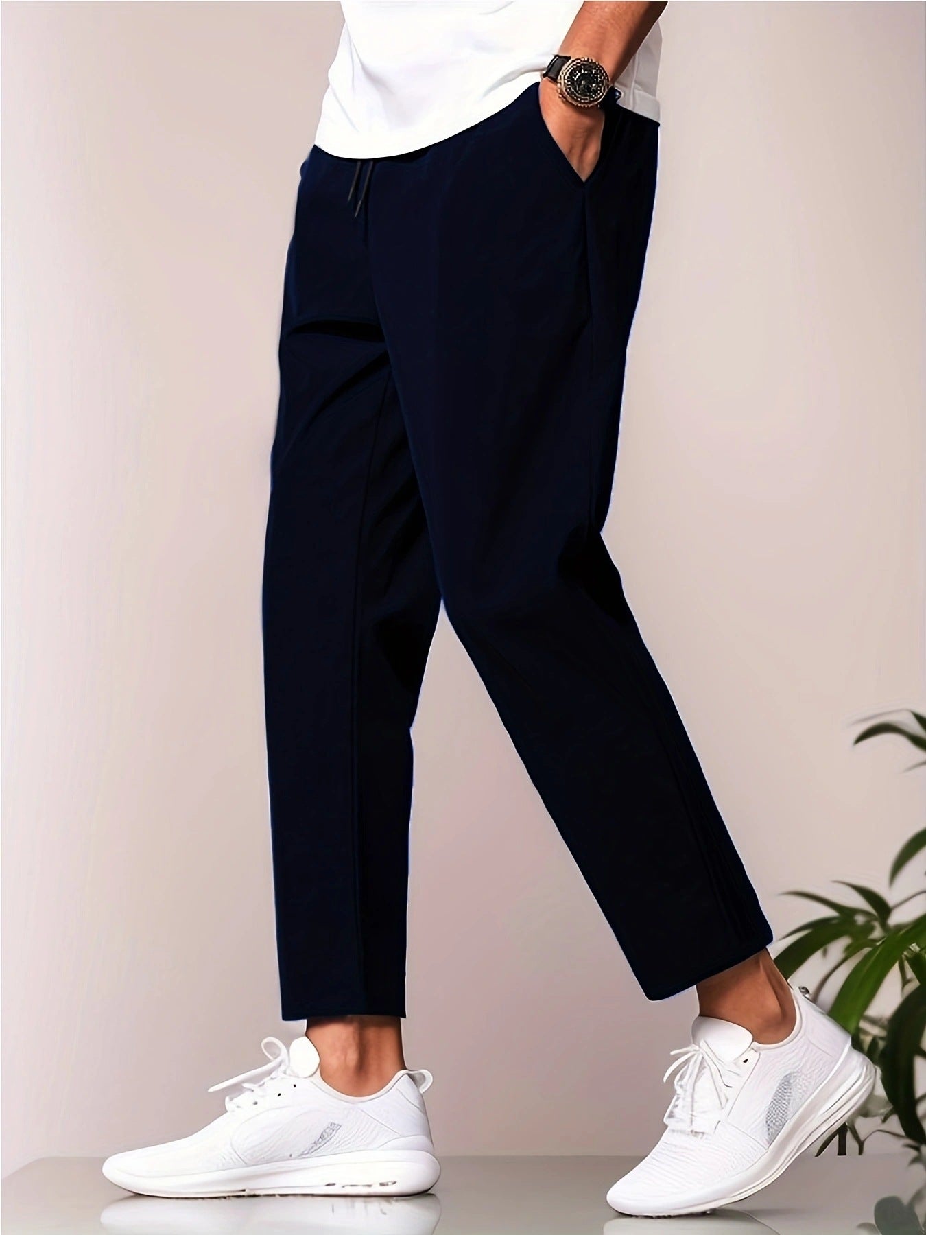 Autumn Leisure Slim-fitting Ankle Length Trousers