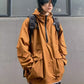 Top Hooded Jacket Loose Half Zip Windbreaker Workwear