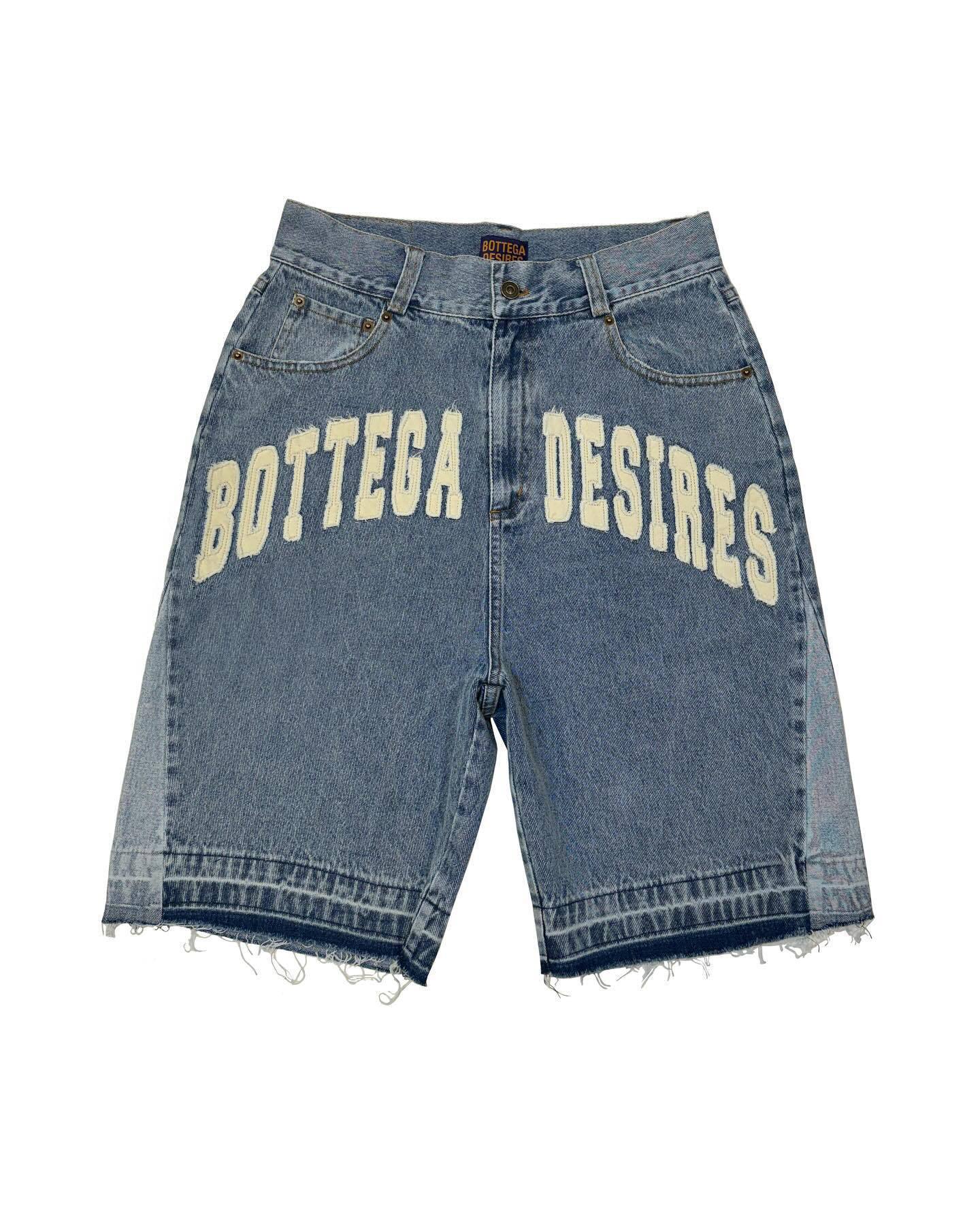 New Fashion Men's Loose Fashion Fashion Brand Retro Alphabet Denim Shorts