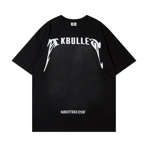 Inkjet Letter Print Short-sleeve T-shirt Men