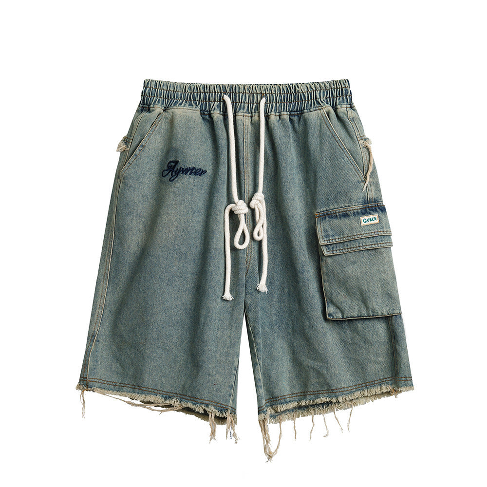 Fashion Work Clothes Denim Shorts Men's Punk