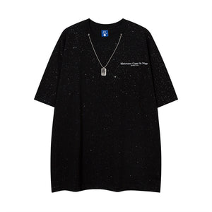 Starry Chain Decoration Short Sleeve Men