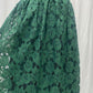 Women's Dress Sling Lace Green Hollow Multi-layer