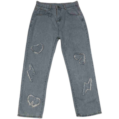 American Style Street Loose Mopping Straight Jeans Denim Trousers