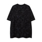 Spider Web Letters Rhinestone Short Sleeve Men