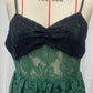 Women's Dress Sling Lace Green Hollow Multi-layer