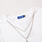 Men's Cotton Vest With Necklace And Broken Hem