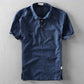 European And American Summer Men's Linen Thin Loose Lapels Short Sleeve Casual Cotton Linen Shirt