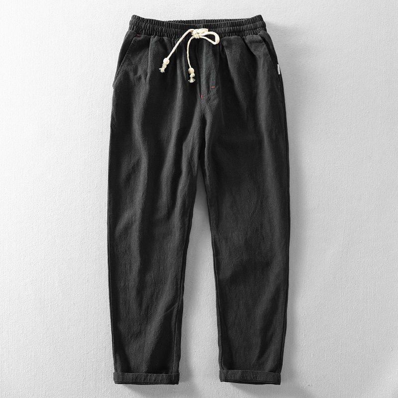 Cotton And Linen Youth Plus Size Long Pants