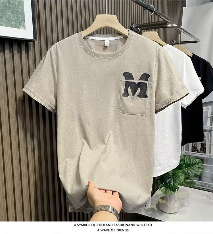 Short Sleeve Combed Cotton T-shirt Half Sleeve