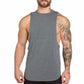 Men Long Tank Muscle Workout T-Shirt  Bodybuilding Gym Athletic Training Sports Tops