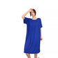 Loose Big Hem V-shaped Pleated Loose Belly-covering Short Sleeve Thin Nightdress