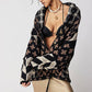 Knitwear Abstract Lapel Loose-fitting Long Sleeve Sweater Women