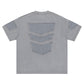 American High Street Wash Retro Alphabet Embroidery Stitching T-shirt