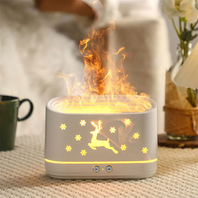 Elk Flamme Humidificateur Diffuseur Muet Ménage Atmosphère Lampe De Noël Décorations pour La Maison