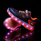 Taille 26-37 Enfants Led USB Recharge Rougeoyant Chaussures Enfants de Crochet Boucle